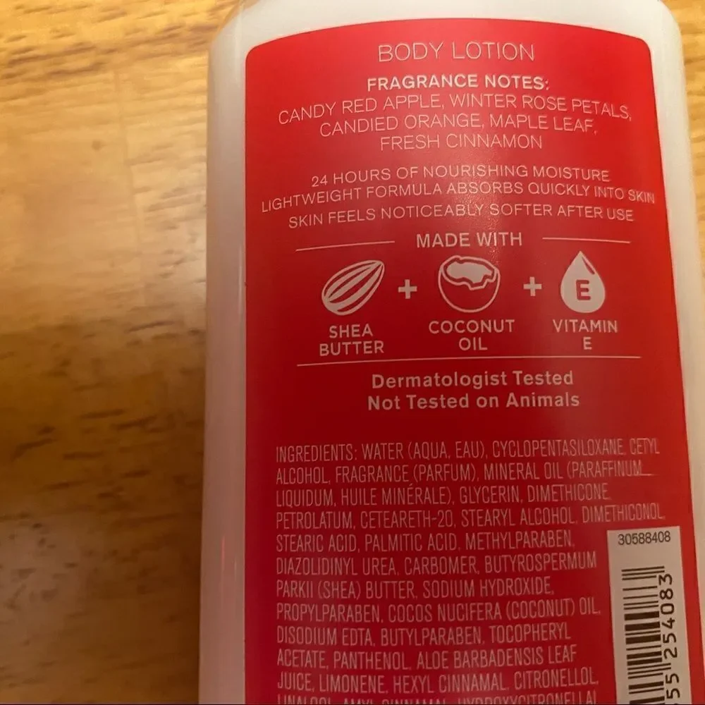 Christmas Winter Candy Apple Set Bath & Body Works Shower Gel & Body Lot…